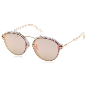 Dior Eclat Sunglasses White Gray Rose Gold
